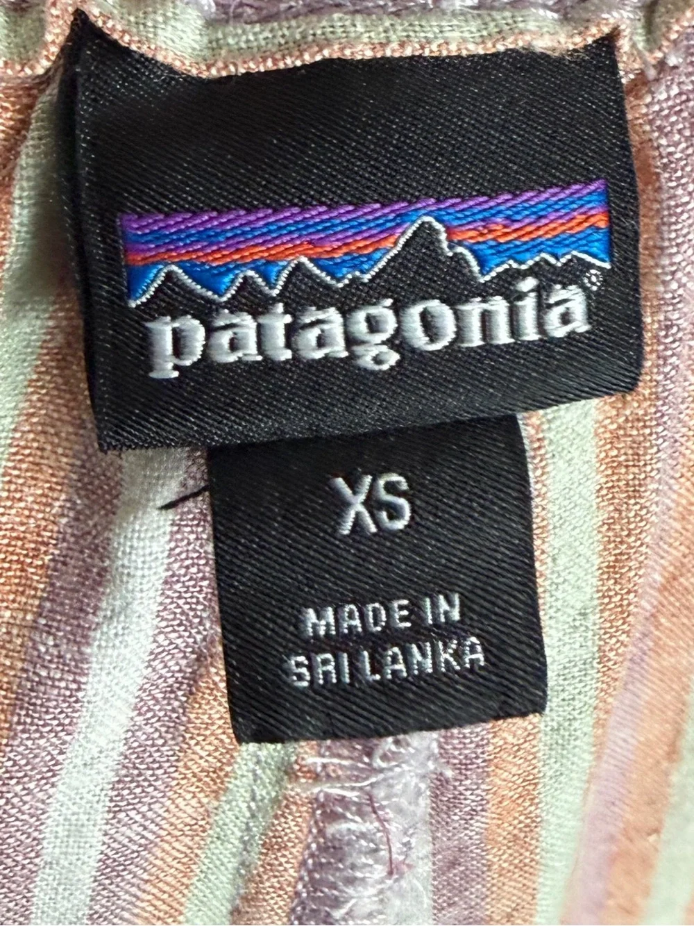 Patagonia Hemp Lyocell Wide Leg Crop Pants Boho Hippie Coastal Stripped XS - Picture 7 of 7